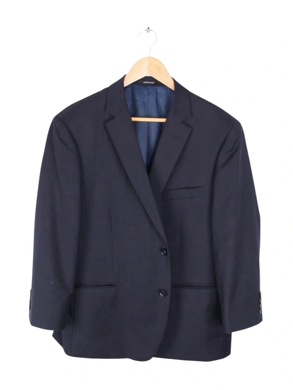 Mantoni 100% Fine Wool Navy Two Button‎ Sport Coat Blazer 46R Mens